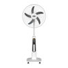 Imagen de Ventilador WINNING STAR 18", inalámbrico con control remoto, luz led, puerto USB para carga externa, corriente alterna y recargable, 4 velocidades, 5 aspas de plástico, 35W, bartería 12v, con ruedas, en caja