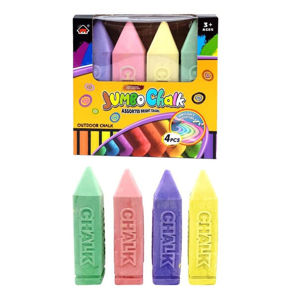 Imagen de Tiza de colores gruesa x4, en caja