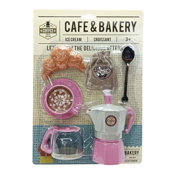 Imagen de Electrodoméstico, cafetera de plástico con accesorios, en blister