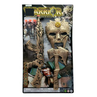 Imagen de Ametralladora lanza dardos con 3 dardos, máscara y hacha, en cartón