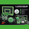 Imagen de Tablero de basket para pared, o sobre puerta, marco luminoso, brilla en la oscuridad, con pelota e inflador, en caja