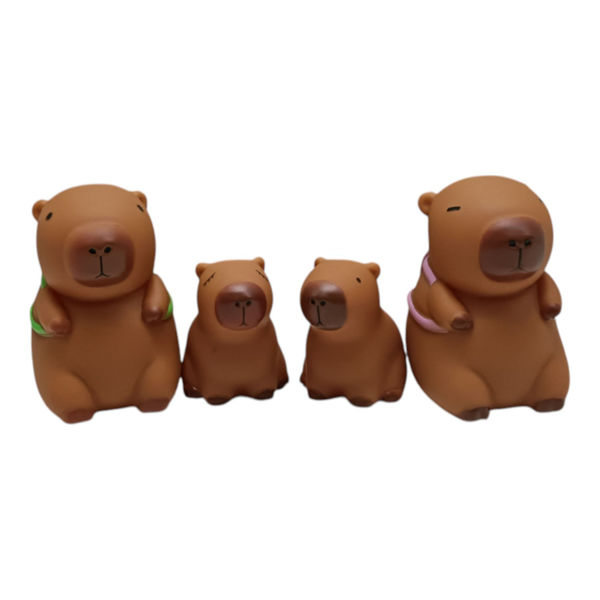 Imagen de Animales de goma, x4, carpinchos en bolsa