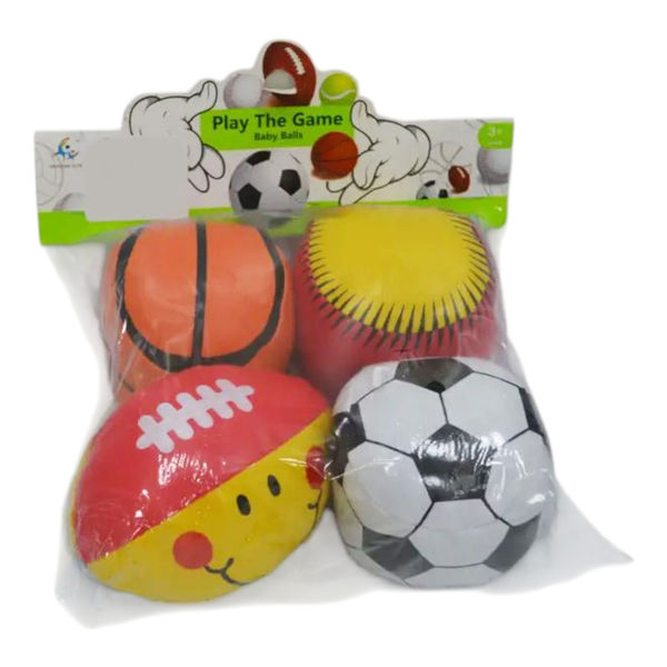 Imagen de Pelota de cuerina x4, en bolsa