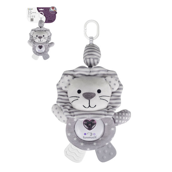 Imagen de Dormidera peluche león, con mordillos, en cartón