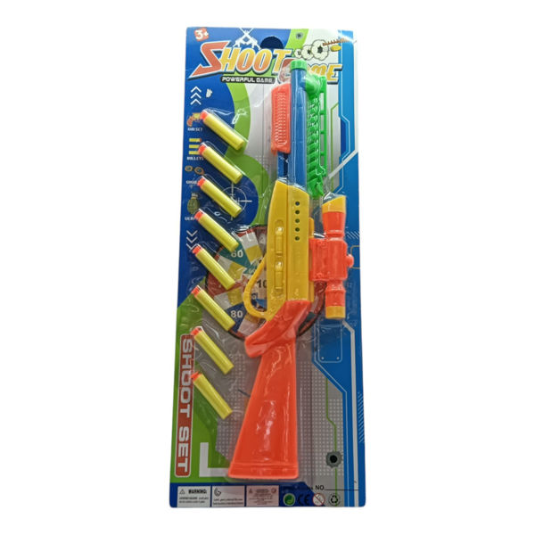 Imagen de Rifle lanza dardos, en cartón, 2 colores