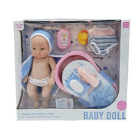 Imagen de Bebote cuerpo de plástico cara de goma, con bañito y accesorios, en caja
