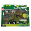Imagen de Tractor a fricción, mini, con remolque, animales de granja y accesorios, en caja