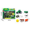 Imagen de Tractor a fricción, mini, con remolque, animales de granja y accesorios, en caja