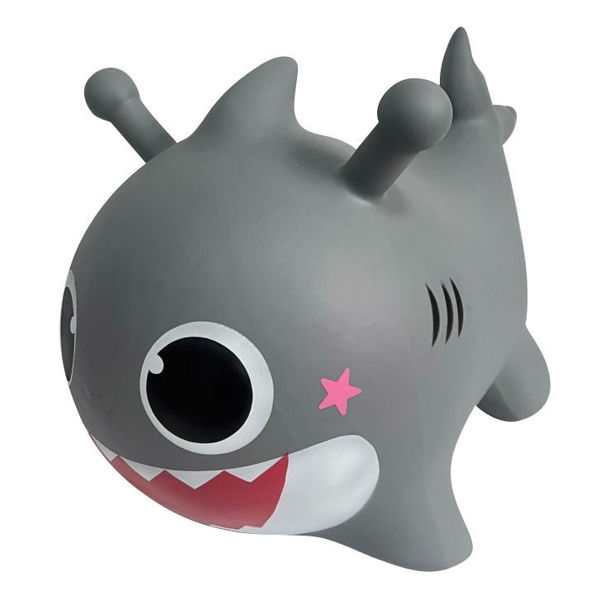 Imagen de Inflable saltarín tiburón con luz y sonido, 2 colores