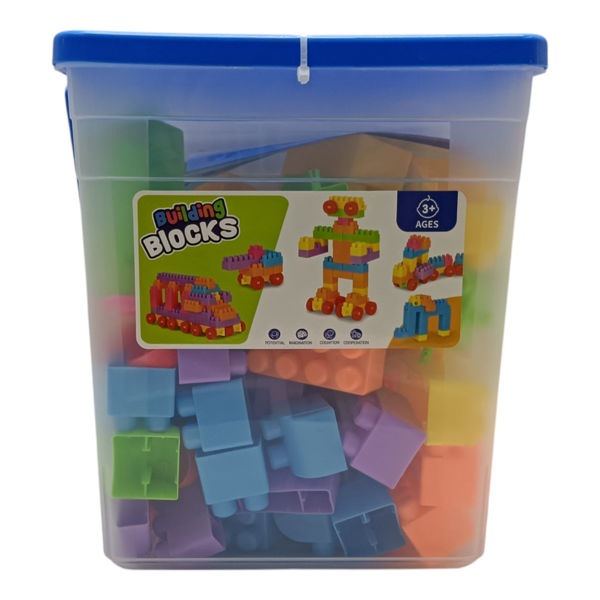 Imagen de Bloques de plástico, 95 piezas grandes, en caja