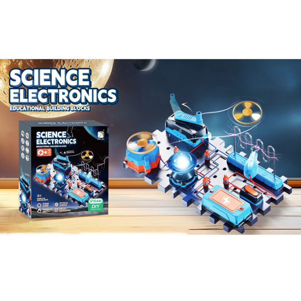 Imagen de Juego de ciencia, circuitos electrónicos, 16 piezas, 3AAA, en caja