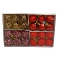 Imagen de Bolas navideñas x24 4cm, varias texturas, en caja