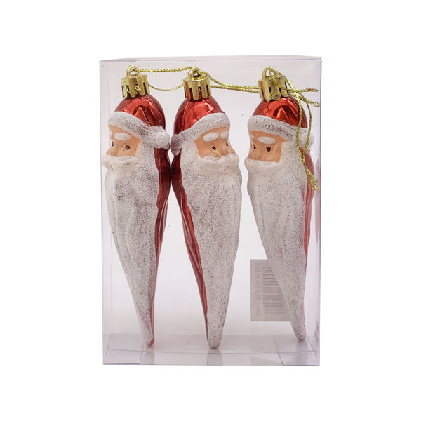 Imagen de Adorno navideño Papá Noel x3, en caja