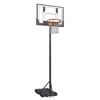 Imagen de Tablero de basket de pie, de acrílico, altura regulable, 108 a 210cm, aro metal 38cm, en caja