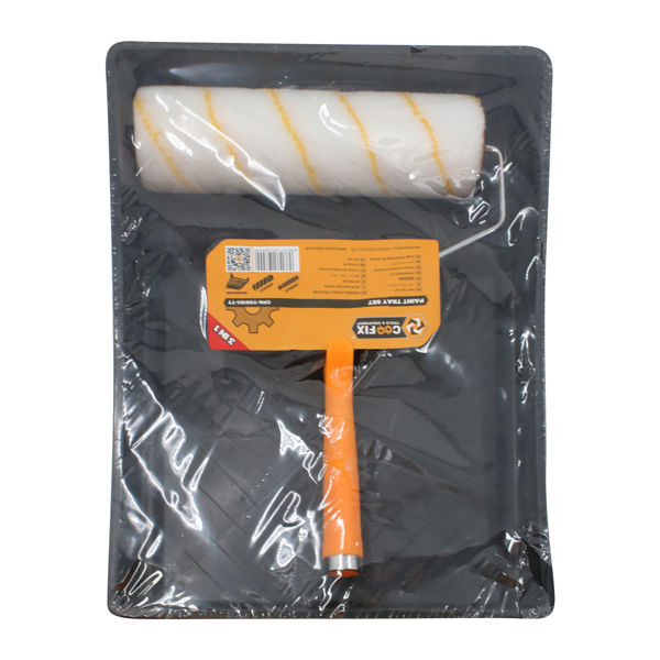 Imagen de Bandeja de pintor de plástico con rodillo de acrílico, 230mm/5.7, Coofix