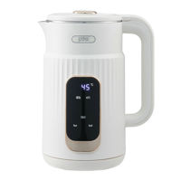 Imagen de Jarra eléctrica, de acero inoxidable y plástico, digital, 1,7L, con control de temperatura, 1500W, en caja, WINNING STAR