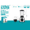Imagen de Licuadora 1.5L, 5 velocidades con mini procesadora o molinillo de café y semillas, vaso de vidrio, 350W, en caja WINNING STAR