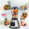 Imagen de Licuadora 1.5L, 5 velocidades con mini procesadora o molinillo de café y semillas, vaso de vidrio, 350W, en caja WINNING STAR