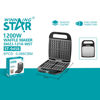 Imagen de Wafflera eléctrica, antiadherente, 4 waffles, 1200W, en caja WINNING STAR