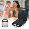 Imagen de Wafflera eléctrica, antiadherente, 4 waffles, 1200W, en caja WINNING STAR
