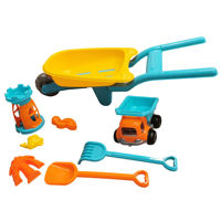 Imagen de Juego de playa, carretilla grande con 7 accesorios, en red varios colores