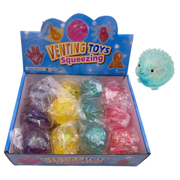 Imagen de Amansaloco con gel, erizos con brillantina, CAJA x12, varios colores