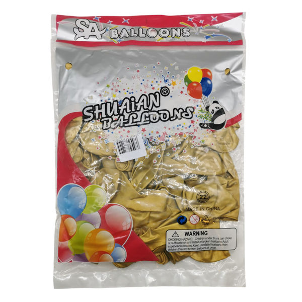 Imagen de Globo 10" x50  CROMADO dorado