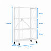 Imagen de Mueble estantería de metal plegable con ruedas, 4 estantes BLANCO, en caja