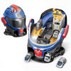 Imagen de Pista de autos con lanzador, casco azul con 4 autos, con luz y sonido en caja