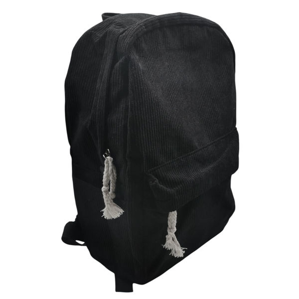 Imagen de Mochila juvenil, de pana con bolsillo frontal y 2 bolsillos laterales, varios colores