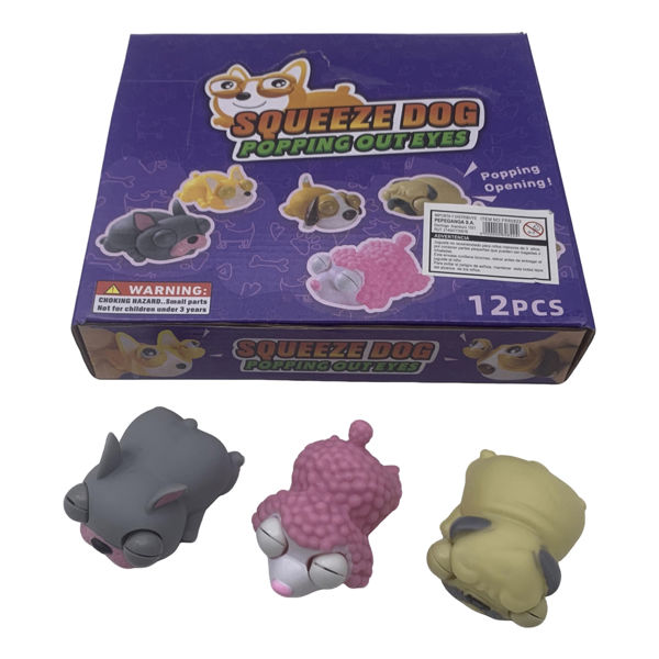 Imagen de Amansaloco de goma, perros ojos saltones, CAJA x12