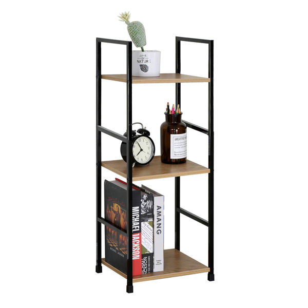 Imagen de Mueble estantería de hierro y MDF, 3 estantes, en caja, Berlina Home