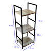 Imagen de Mueble estantería de hierro y MDF, 3 estantes, en caja, Berlina Home