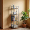 Imagen de Mueble estantería de hierro y MDF, 4 estantes, en caja, Berlina Home