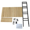 Imagen de Mueble estantería de hierro y MDF, 4 estantes, en caja, Berlina Home