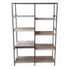 Imagen de Mueble estantería de hierro y MDF, 8 estantes, en caja, Berlina Home