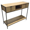 Imagen de Mueble organizador recibidor de hierro y MDF, con cajones, en caja Berlina Home