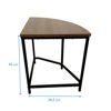 Imagen de Mesa redonda de hierro y MDF con 4 bancos, BEIGE, en caja Berlina Home