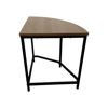 Imagen de Mesa redonda de hierro y MDF con 4 bancos, BEIGE, en caja Berlina Home