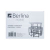 Imagen de Mesa redonda de hierro y MDF con 4 bancos, MARRON, en caja Berlina Home