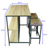 Imagen de Mesa barra desayunador de hierro y MDF con 2 butacas, en caja Berlina Home