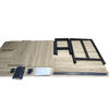 Imagen de Mesa barra desayunador de hierro y MDF con 2 butacas, en caja Berlina Home