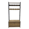 Imagen de Mueble perchero de hierro y MDF despojador, con zapatera, en caja Berlina Home