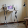 Imagen de Escritorio plegable de hierro y MDF con estante, en caja Berlina Home