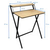 Imagen de Escritorio plegable de hierro y MDF con estante, en caja Berlina Home
