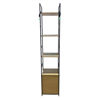 Imagen de Mueble estantería de hierro y MDF, 4 estantes, en caja, Berlina Home