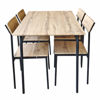 Imagen de Mesa con 4 sillas de hierro y madera, en caja Berlina Home