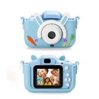 Imagen de Cámara de fotos digital, con grabadora, juegos, música, HD, celeste, en caja