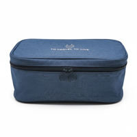 Imagen de Neceser para viaje de tela con cierre, varias reparticiones, Berlina Travel AZUL