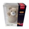 Imagen de Dormidera veladora peluche oso con luz cambia de color, 3AAA, en caja de PVC, sin sonido